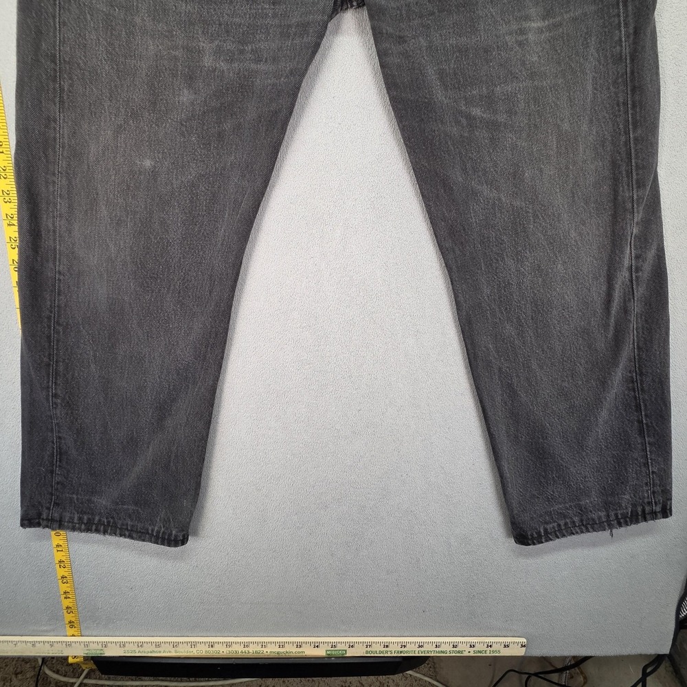Vintage Levis 501 Jeans Mens Charcoal Straight Button Fly USA 90s Fits 38x27 - Picture 8 of 16